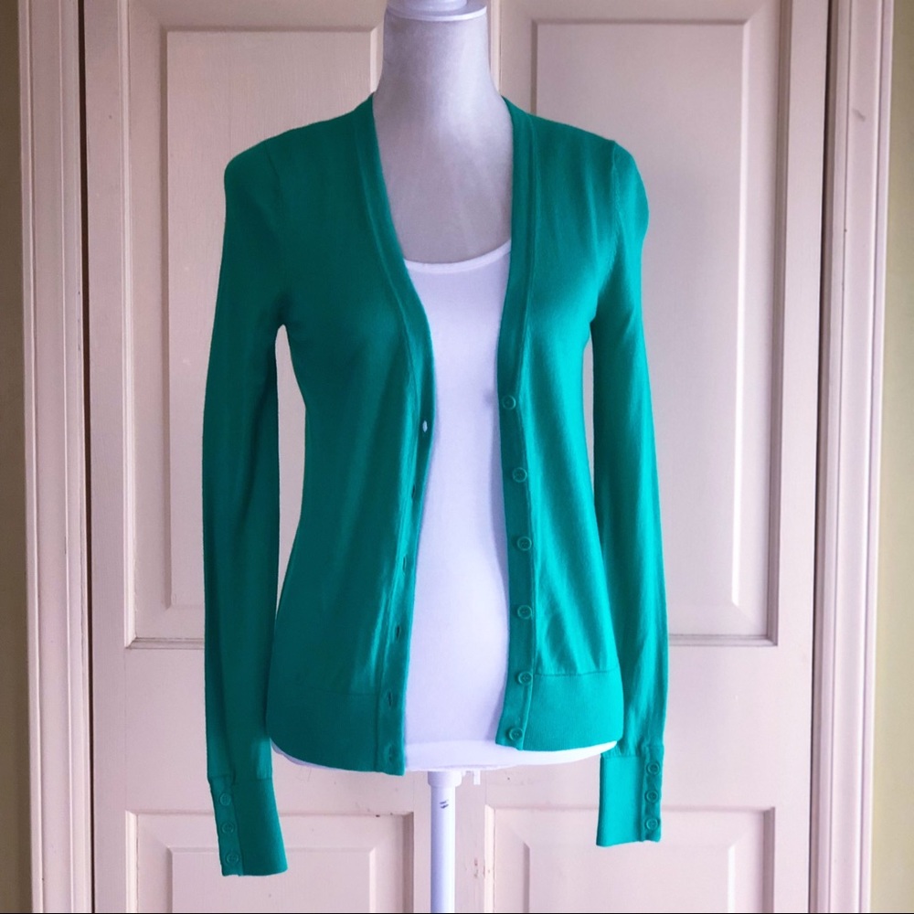 | LOFT | Green Cardigan